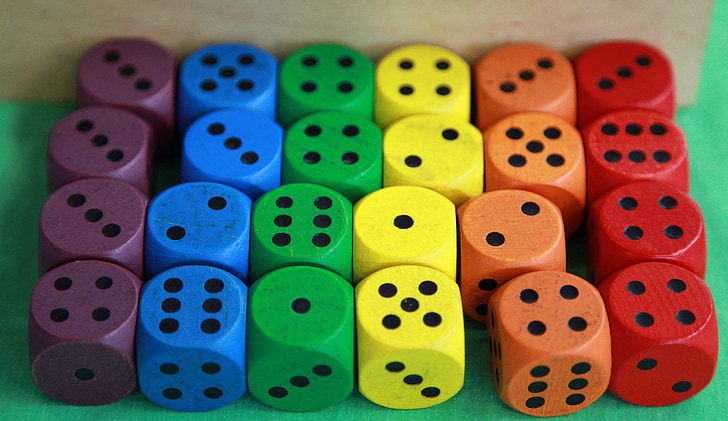 Cube, Holz, bunte, Zahlen, spielen