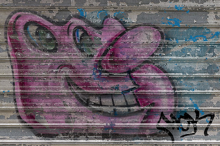 Hintergrund, Graffiti, abstrakt, Grunge, Metall, Street-art, Graffitiwand