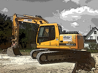 excavators, construction machine, site, machine, machines, construction, tool