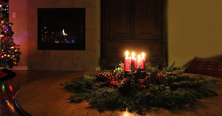 jul, ljus, Holiday, dekoration, julljus, Xmas, säsong