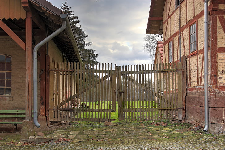 vell, antiga porta, Alemanya