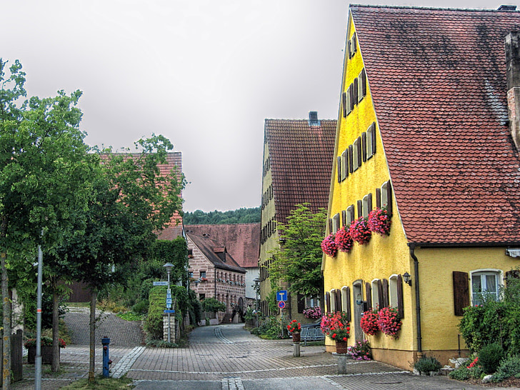 almannsdorf, Bayern, Tyskland, staden, Urban, byggnader, arkitektur