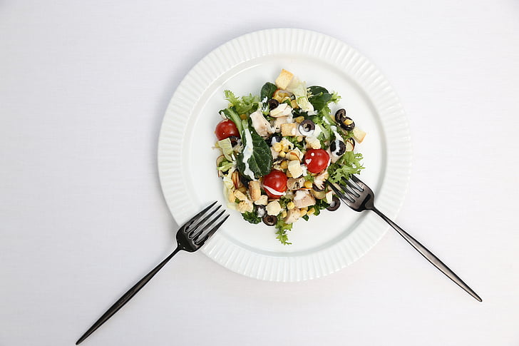 Salad, thực phẩm, ăn uống, thực vật, rau quả, ngã ba