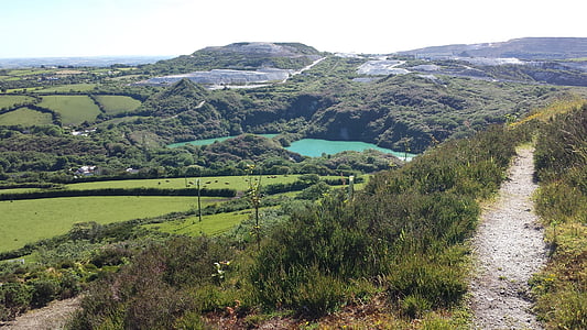 cornwall, lake, st austell, clay trail, view, scenery, nature