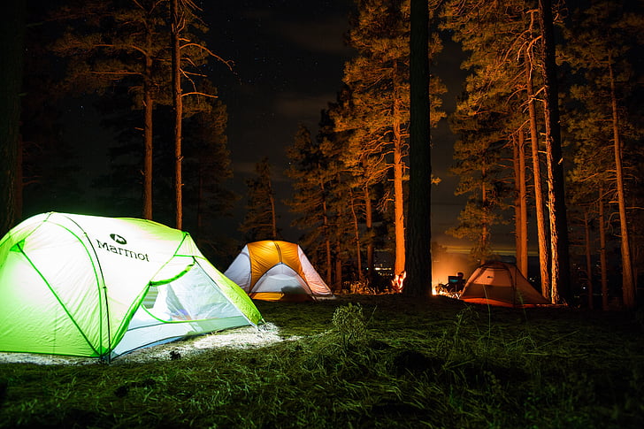 Camp, all'aperto, Viaggi, avventura, tenda, boschi, foresta