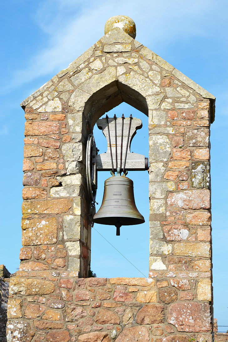 Bell, Mont orgueil castle, Gorey, Jersey, Kanalöarna, turism, fästning