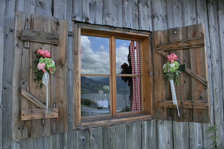 ventana, mirando, ventanas de madera, Outlook