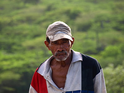old, man, brown, race, thoughtful, black, face