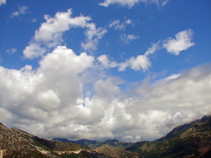đám mây, cảnh quan, màu xanh, bầu trời, phong cảnh, Đẹp, dãy núi