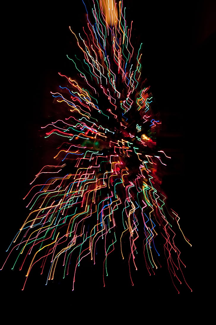 christmas tree, xmas lights, decoration, shiny