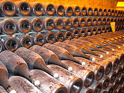 sampanye, botol, Winery, Toko, Prancis