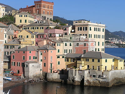 boccadasse, Genova, landsbyen, landskapet