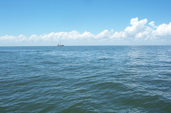 Horizon, Golf van mexico, zee, landschap