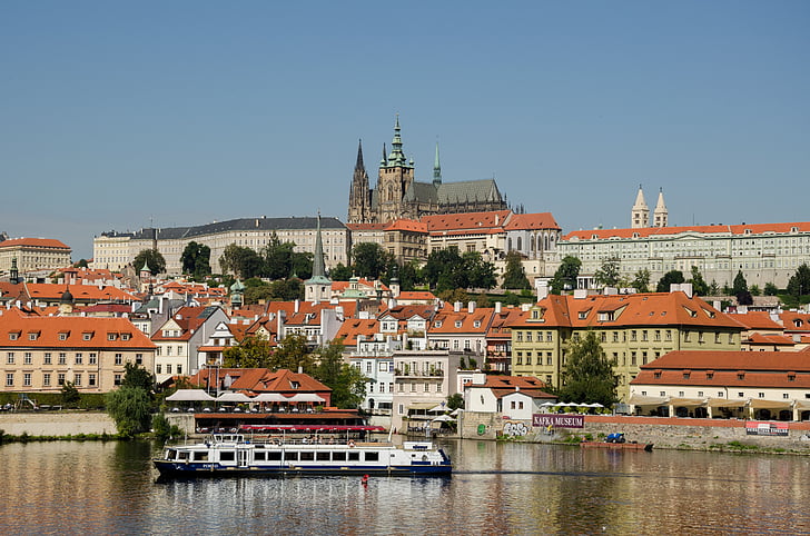 Praag, Europa, Moldavië, Tsjechische Republiek, historisch, stad, rivier