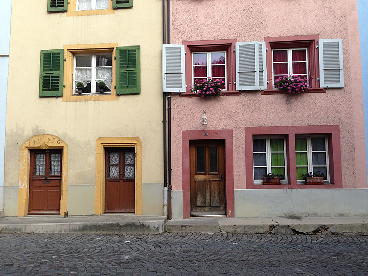 Jura, staré mesto, Švajčiarsko, domy, Architektúra, fasáda, budova
