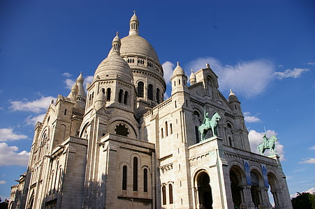 paris, montmartre, cathedral, france, sacré coeur, architecture, famous Place