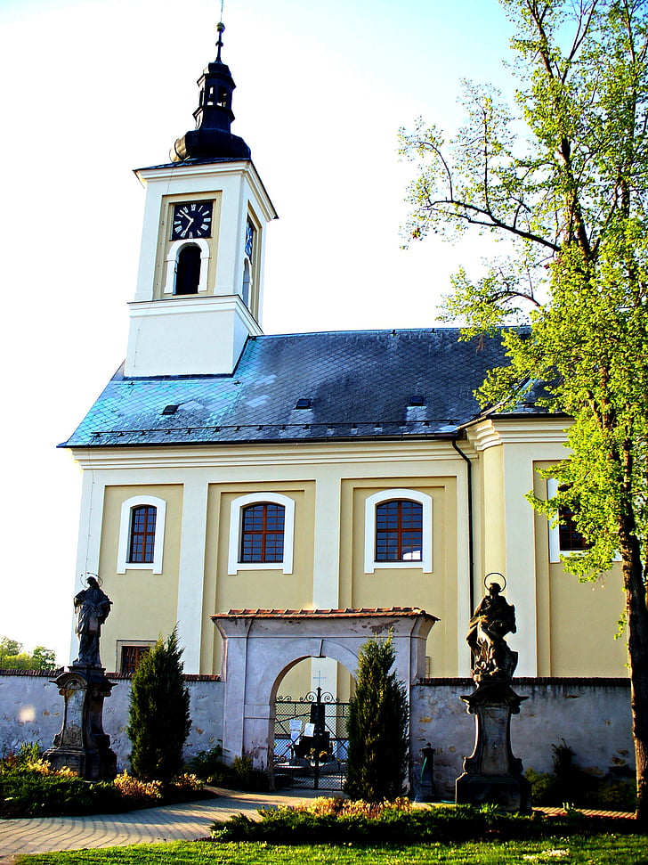 czech, republic, monument, church, religion, building, statuary
