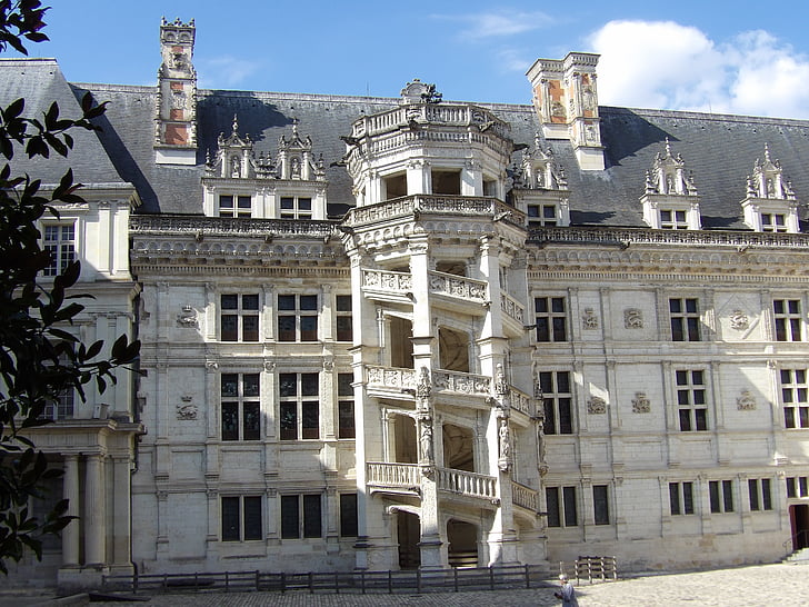 Blois, Kasteel, Château de blois, Pays de la Loire, wenteltrap, Frankrijk