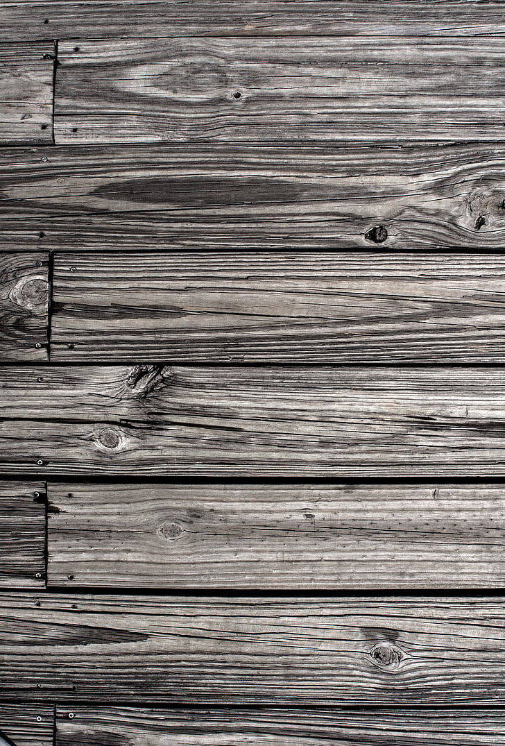 Bodenbelag, Plank, schwarz / weiß, Korn, Sommer, am Nachmittag, aus Holz