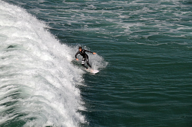 Californië, Stille Oceaan, kust, Surf, Surfer, sport, water