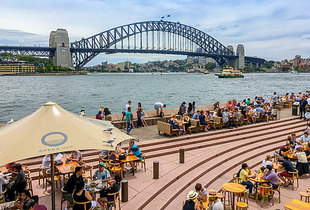 trajekt, Sydney harbour, Sydney, Avstralija, NSW, Sydney harbour bridge, Harbour