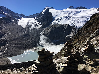 Alpine, Bergen, sneeuw, gebergte, berglandschap, gletsjer, wandeling