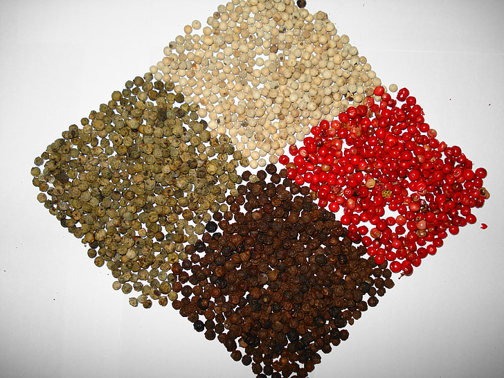 peppercorns, màu sắc, gia vị, thực phẩm, hạt nêm, Các giống, nấu ăn