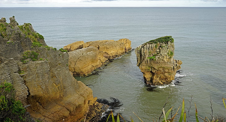 Pancake rocks, Nieuw-Zeeland, westkust, Zuidereiland, Cliff