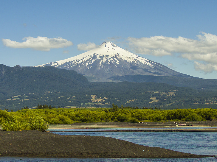 vulkan, villarica, rucapillan, naturen, landskap, Chile, bergen