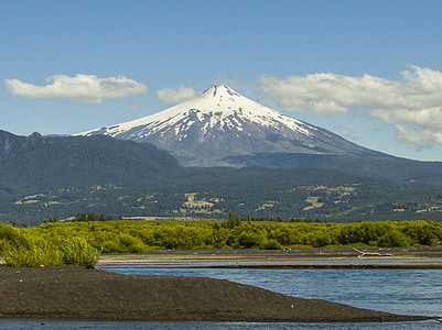 火山, villarica, rucapillan, 自然, 景观, 智利, 山脉
