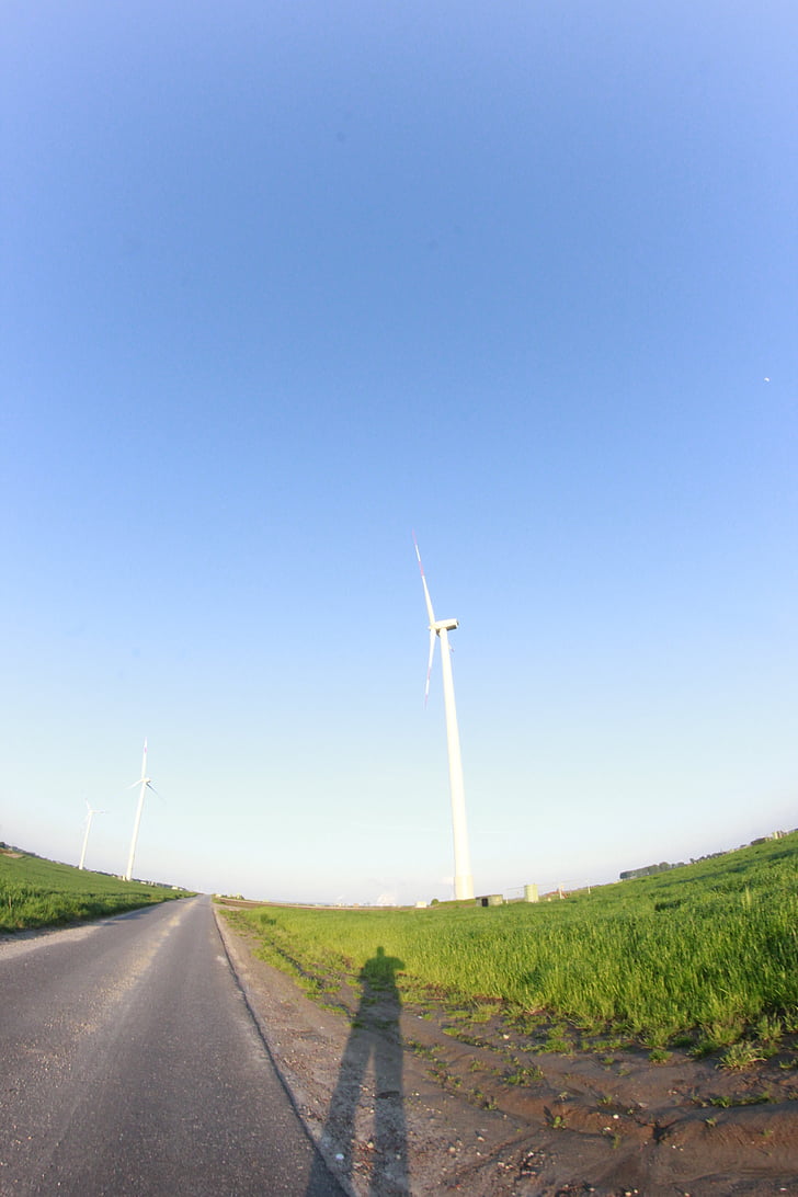 Pinwheel, enerģija, vides aizsardzības tehnoloģija, zila, vide, vēja enerģija, debesis