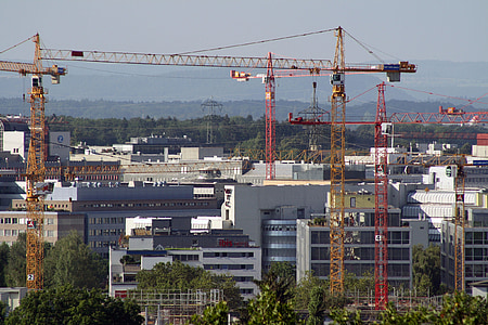 Zurich, Oerlikon, perkotaan, konstruksi situs, konstruksi, Distrik, bangunan