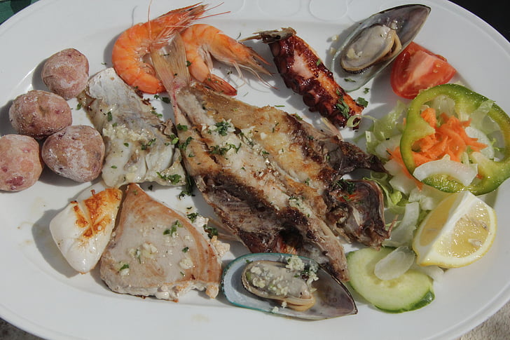 Gıda, Balık, Deniz ürünleri, lezzetli, renkli, balık satıcısı