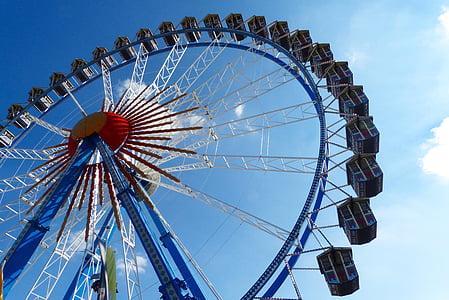 bummel pointu, Oktoberfest, Munich, graphique, blanc bleu ciel, divertissement, festival folklorique