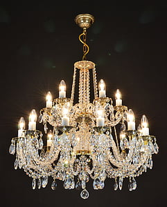 来自捷克共和国的水晶吊灯, 吊坠30铅晶, 施华洛世奇, 枝形吊灯, 装饰, 电灯, 华丽