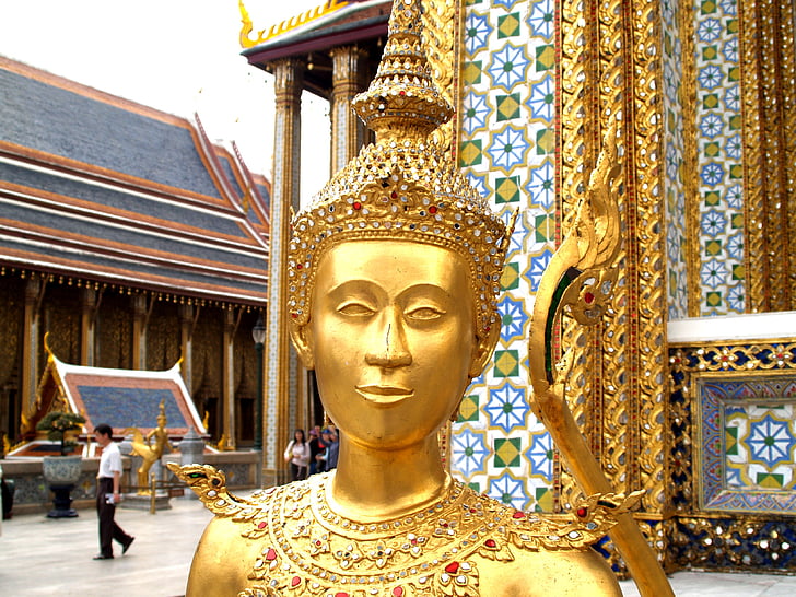 Bankokas, Grand, Wat, Buda, smaragdas, Karališkoji, pastatas