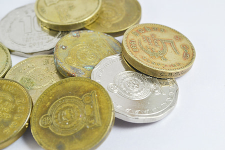 Münzen, Währung, Geld, Pfennig, Bargeld, Reichtum, Immobilien