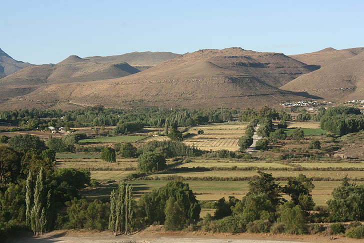 paysage, montagnes, nature, Afrique du Sud, en plein air, vert, Graaff-reinet