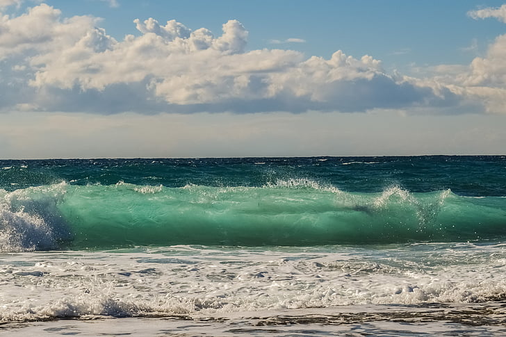 ona, trencant, Mar, Costa, natura, platja, blau