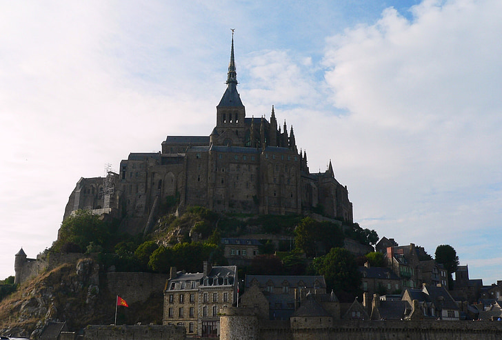 Mont, Saint-michel, Normandy, Abbey, Ostrov, Francúzsko