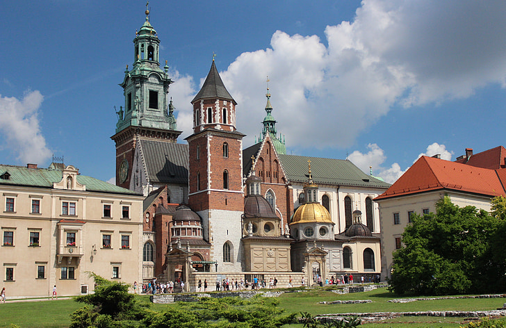 poland, krakow, castle, tourism, campanile, church, towers