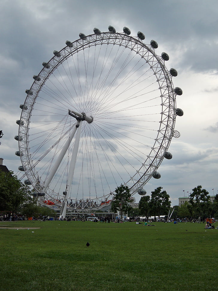 London, London eye, pariserhjul, hjul, utendørs, moro