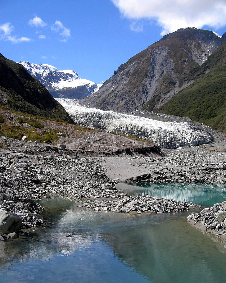 Franz josef glacier, Nieuw-Zeeland, schilderachtige, glaciale, milieu, berg, natuur