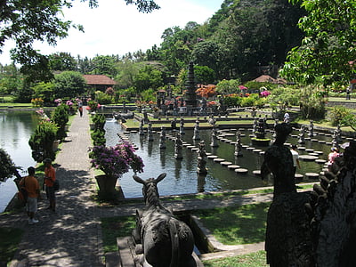 Bali, Indonesia, Asia, jardín, verde, viajes, agua
