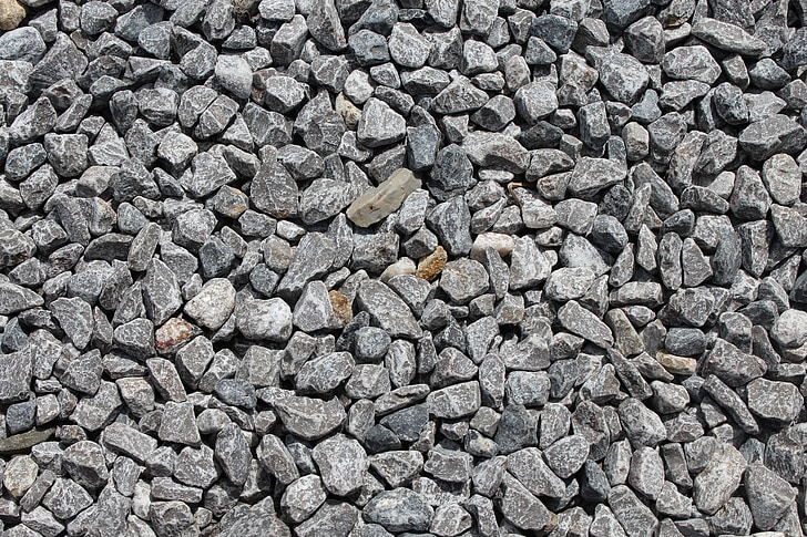 stenen, grond, grijs, structuur, steentjes, weg, patroon
