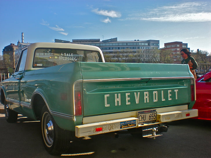 Pick-up, carro, caminhão, Chevrolet, Estocolmo