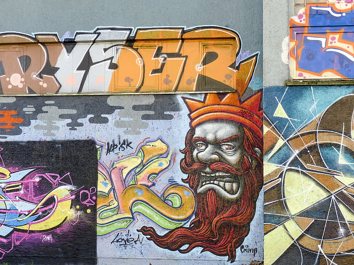 graffiti, carrer, Art, ciutat, urbà, edifici, paret