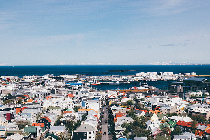 close, photo, houses, beach, city, landscape, water