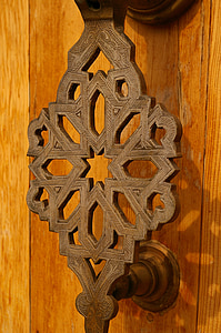 serratura di portello, raccordo, metallo, ingresso, porta, ferro battuto, maniglia