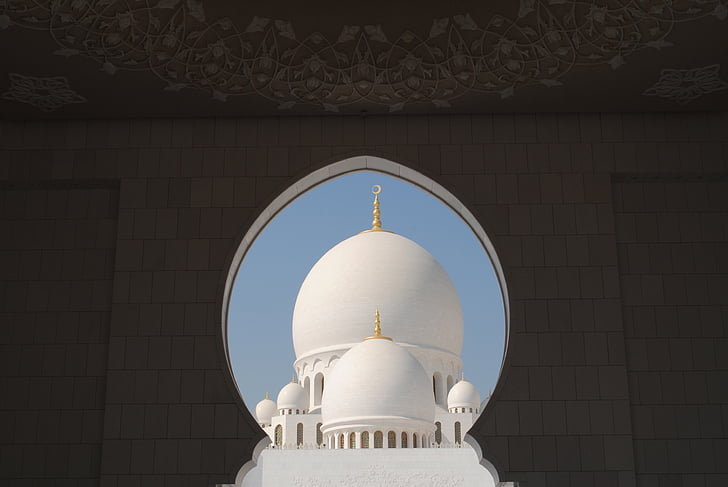 Abu dhabi, vita moské, Arabemiraten, islam, arkitektur, moskén Sheikh Zāyid, Orient